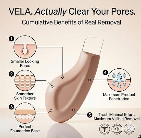 VELA Pore Clarifier — Manual Sebum & Blackhead Removal Tool